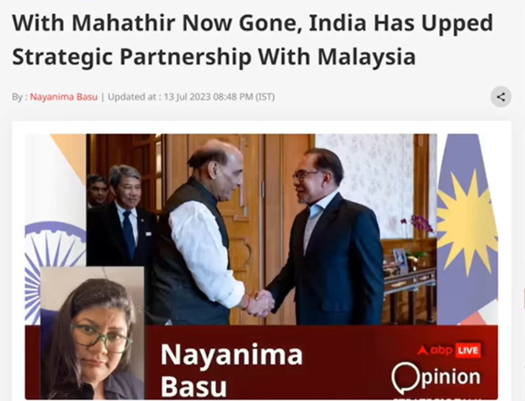 Malaysia Pm with Rajnath Singh 