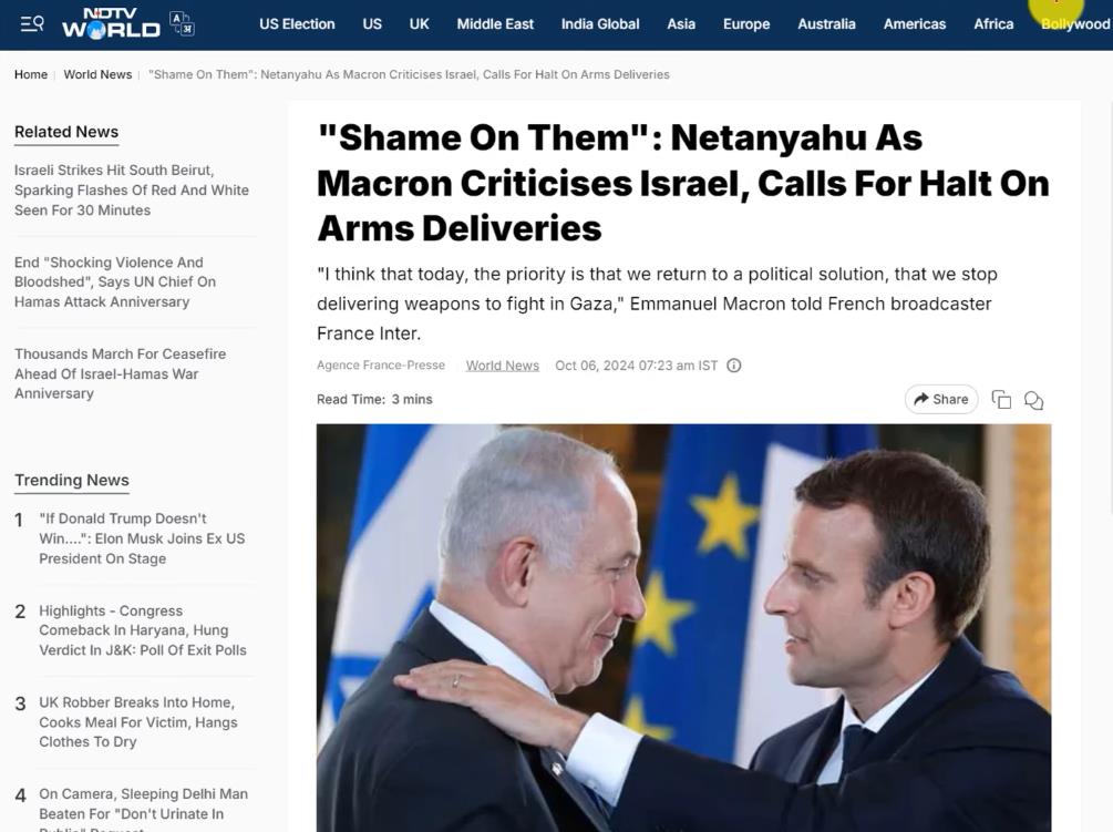 Emmanuel Macron and Netanyahu