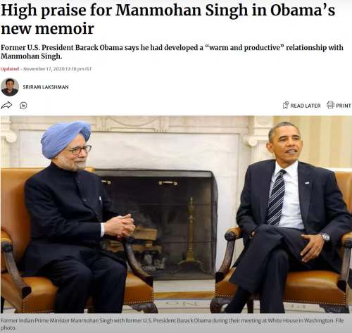 Manmohan with Barak Obama